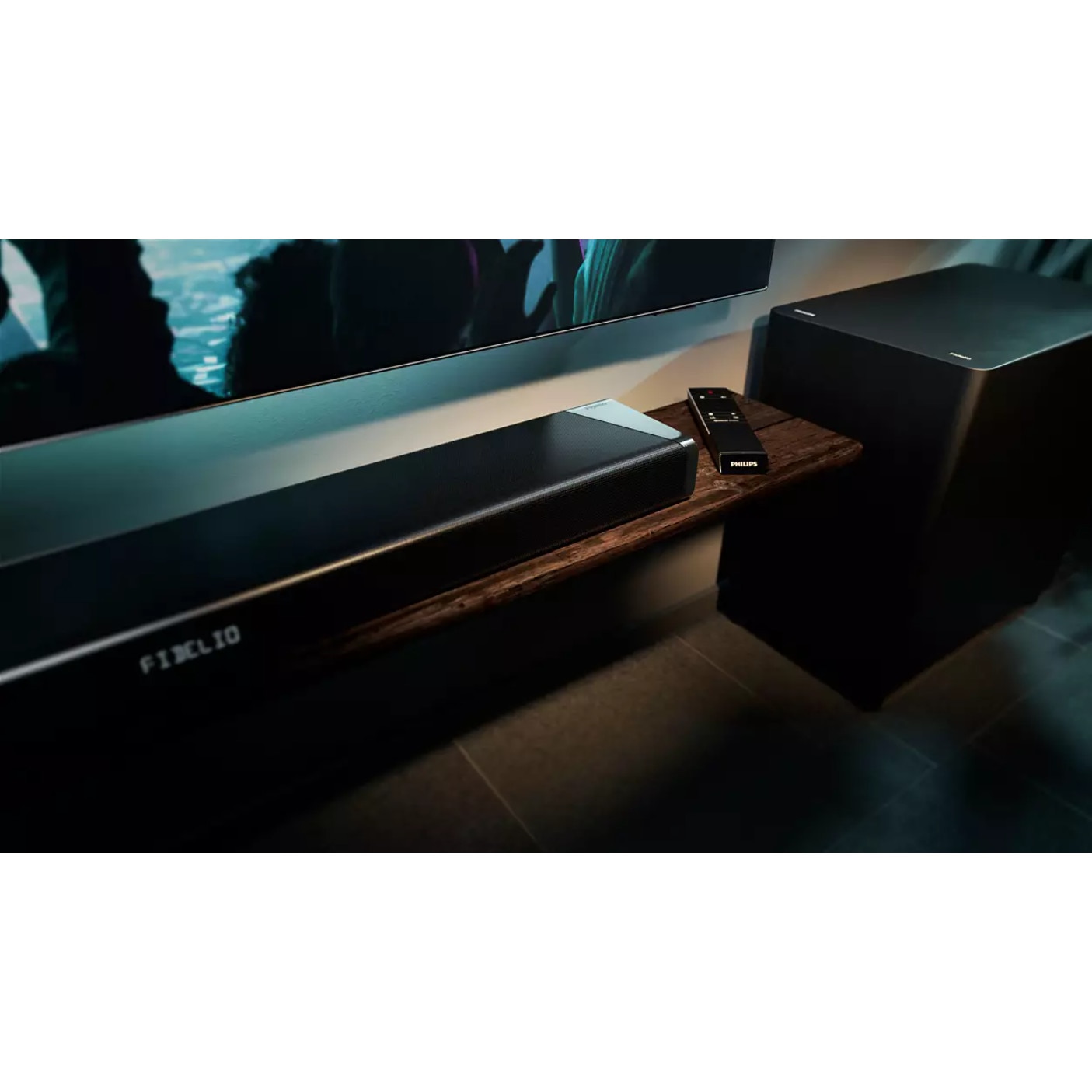 Soundbar Philips 5.1.2 cu Subwoofer Wireless, Dolby Atmos si IMAX Enhanced, DTS Play-FI, 8", Bluetooth 4.2, Spotify Connect, 410 W, Asistenti Vocali, Negru
