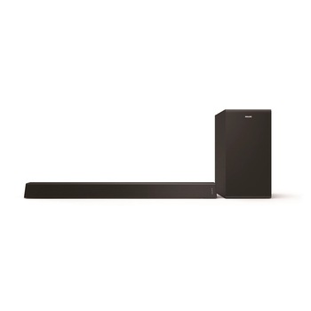 Soundbar Philips cu Tehnologie Dolby Audio, Subwoofer Wireless 2.1 CH, HDMI ARC, 300 W, Woofer de 6,5 Soundbar Philips cu Tehnologie Dolby Audio, Subwoofer Wireless 2.1 CH, HDMI ARC, 300 W, Woofer de 6,5