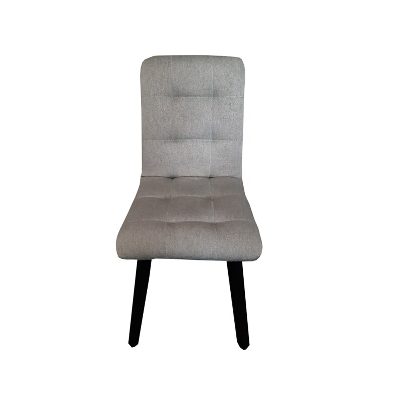 Scaun tapitat T17, Smart Living Studio Casa, picioare si cadru din lemn, material textil, Gri