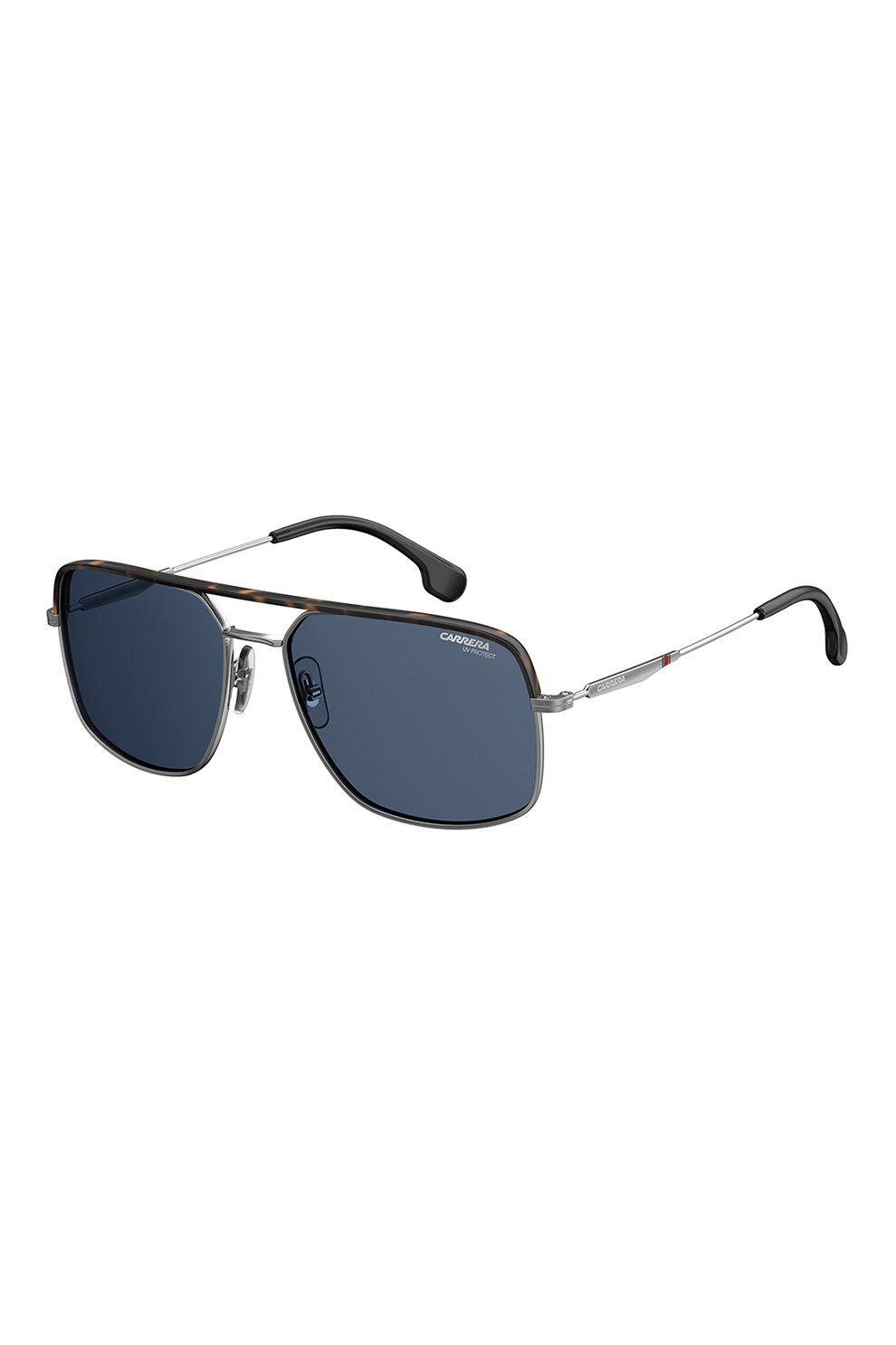 Carrera, Ochelari de soare patrati, aviator, Argintiu/negru/maro, 60-17-145 Standard