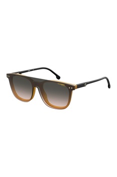 Carrera, Ochelari de soare patrati, unisex, cu detalii logo, Ocru/Negru, 48-18-135 Standard Carrera, Ochelari de soare patrati, unisex, cu detalii logo, Ocru/Negru, 48-18-135 Standard