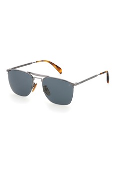 David Beckham, Ochelari de soare patrati aviator, Argintiu/Maro tortoise, 55-20-145 Standard David Beckham, Ochelari de soare patrati aviator, Argintiu/Maro tortoise, 55-20-145 Standard