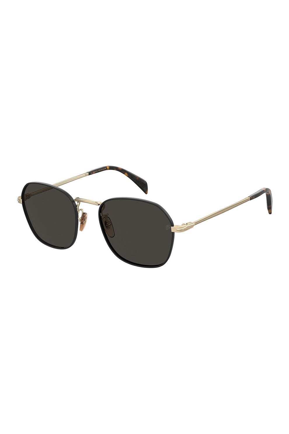 David Beckham, Ochelari de soare rotunzi, Auriu/Negru, 56-20-145 Standard