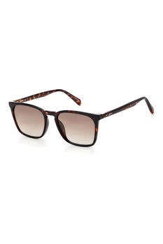 Fossil, Ochelari de soare cu rama tortoise, Negru/Maro, 55-18-145 Standard Fossil, Ochelari de soare cu rama tortoise, Negru/Maro, 55-18-145 Standard