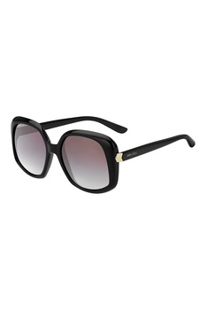 Jimmy Choo, Ochelari de soare butterly supradimensionati cu lentile in degrade Amanda, Negru/Violet, 56-19-145 Standard Jimmy Choo, Ochelari de soare butterly supradimensionati cu lentile in degrade Amanda, Negru/Violet, 56-19-145 Standard