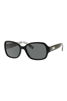 KATE SPADE, Ochelari de soare butterfly cu lentile polarizati Akira, Negru/Alb, 54-17-130 Standard KATE SPADE, Ochelari de soare butterfly cu lentile polarizati Akira, Negru/Alb, 54-17-130 Standard
