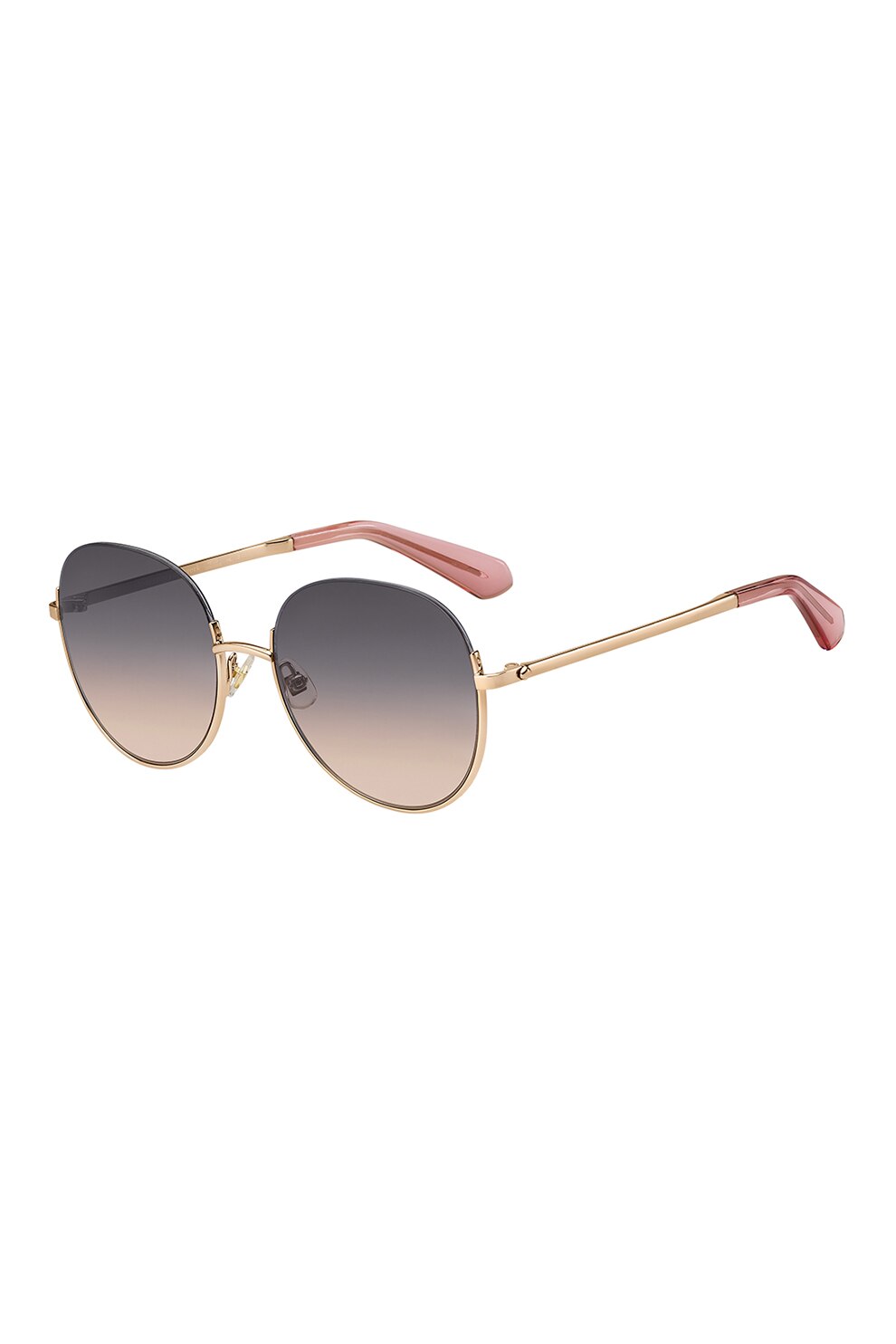 KATE SPADE, Ochelari de soare rotunzi cu lentile in degrade Astelle, Auriu rose, 55-18-140 Standard