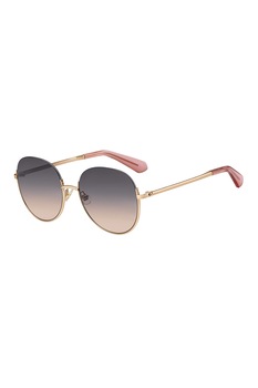 KATE SPADE, Ochelari de soare rotunzi cu lentile in degrade Astelle, Auriu rose, 55-18-140 Standard KATE SPADE, Ochelari de soare rotunzi cu lentile in degrade Astelle, Auriu rose, 55-18-140 Standard