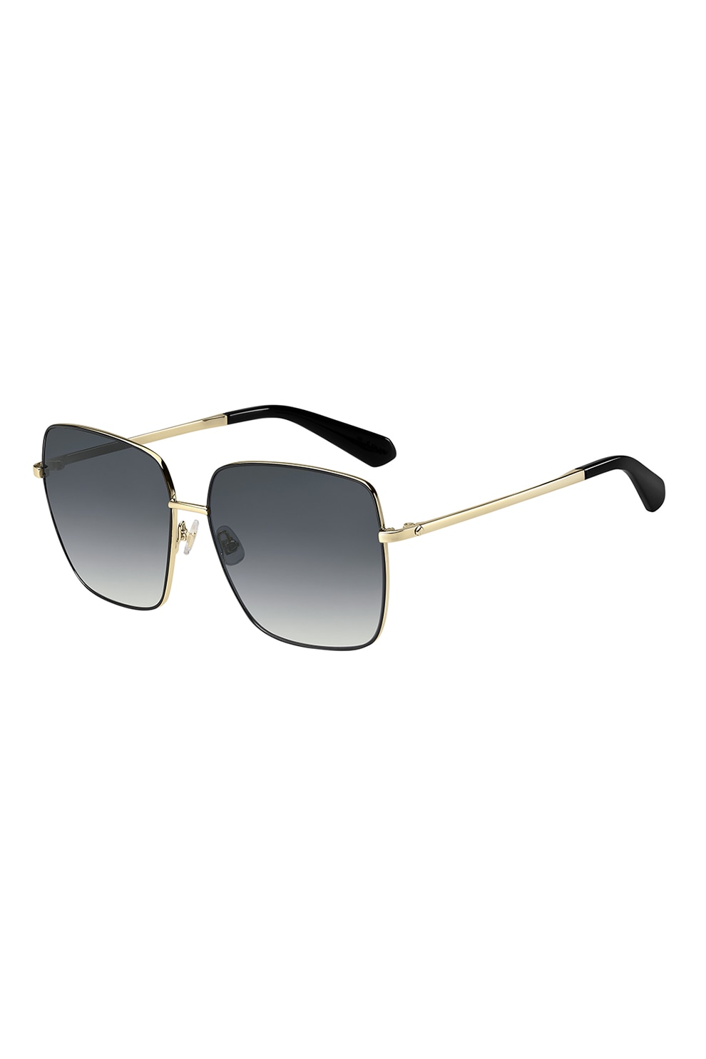 KATE SPADE, Ochelari de soare patrati cu lentile in degrade Fenton, Auriu/Negru, 60-15-140 Standard