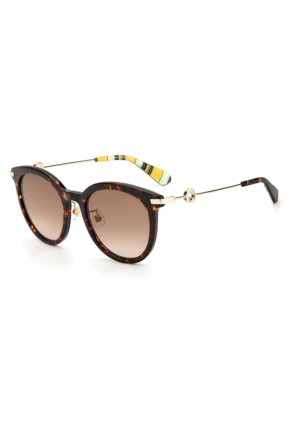 KATE SPADE, Ochelari de soare rotunzi Keesey, Maro/Auriu, 53-22-140 Standard