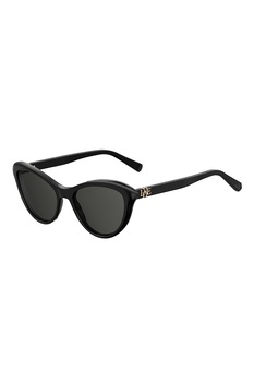 Love Moschino, Ochelari de soare cat-eye cu lentile uni, Negru, 53-18-140 Standard Love Moschino, Ochelari de soare cat-eye cu lentile uni, Negru, 53-18-140 Standard