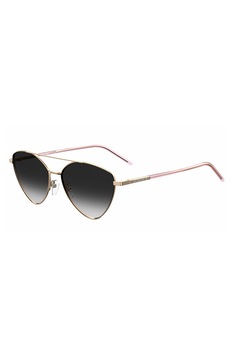 Love Moschino, Ochelari de soare aviator cu lentile in degrade, Auriu/Auriu rose, 57-15-140 Standard Love Moschino, Ochelari de soare aviator cu lentile in degrade, Auriu/Auriu rose, 57-15-140 Standard
