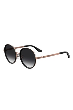 Moschino, Ochelari de soare rotunzi cu lentile in degrade, Negru/Auriu rose, 55-19-145 Standard Moschino, Ochelari de soare rotunzi cu lentile in degrade, Negru/Auriu rose, 55-19-145 Standard
