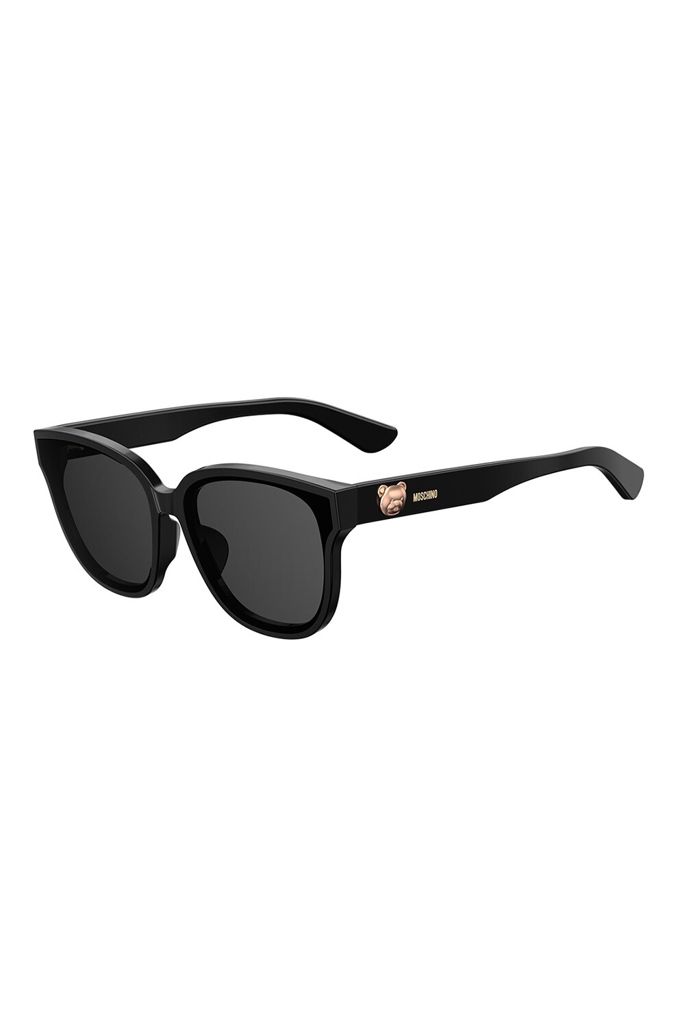 Moschino, Ochelari de soare wayfarer cu lentile uni, Negru, 63-16-145 Standard