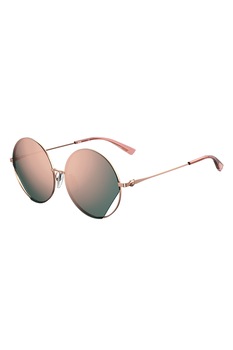 Moschino, Ochelari de soare rotunzi cu lentile tip oglinda, Auriu rose/Roz, 61-16-145 Standard Moschino, Ochelari de soare rotunzi cu lentile tip oglinda, Auriu rose/Roz, 61-16-145 Standard