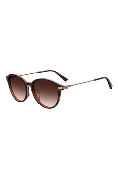 Moschino, Ochelari de soare rotunzi cu lentile in degrade, Maro/Auriu rose, 55-18-145 Standard Moschino, Ochelari de soare rotunzi cu lentile in degrade, Maro/Auriu rose, 55-18-145 Standard