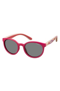 Polaroid, Ochelari de soare pantos polarizati, Roz fucsia/Negru, 46-18-127 Standard Polaroid, Ochelari de soare pantos polarizati, Roz fucsia/Negru, 46-18-127 Standard