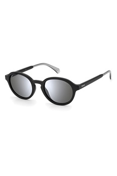 Polaroid, Ochelari de soare rotunzi polarizati, Negru, 50-22-145 Standard Polaroid, Ochelari de soare rotunzi polarizati, Negru, 50-22-145 Standard