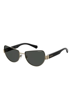 Polaroid, Ochelari de soare unisex polarizati cu lentile uni, Auriu/Negru, 57-18-145 Standard Polaroid, Ochelari de soare unisex polarizati cu lentile uni, Auriu/Negru, 57-18-145 Standard