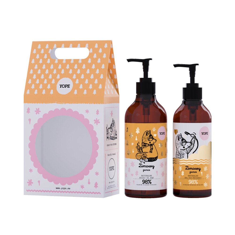Set gel de dus 400 ml, sapun lichid 500 ml Yope, Winter Punch, Aroma fructata