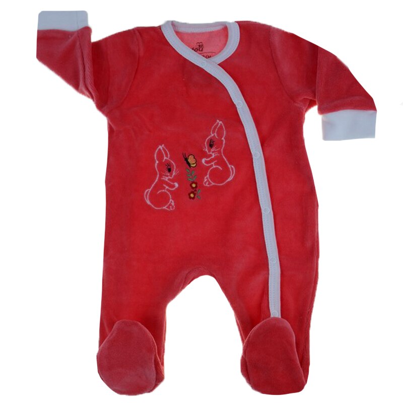 Salopeta cu maneca lunga pentru copii Pifou Model 32 SPCP-26, Rosu 54-58 CM