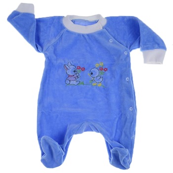 Salopeta cu maneca lunga pentru baieti Pifou Model 16 SPCP-25, Albastru 50-54 CM Salopeta cu maneca lunga pentru baieti Pifou Model 16 SPCP-25, Albastru 50-54 CM