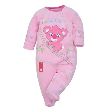 Salopeta cu maneca lunga pentru fete Koala 03-850R, Roz, 80 Salopeta cu maneca lunga pentru fete Koala 03-850R, Roz, 80