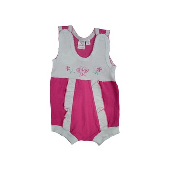 Salopeta de vara pentru fete Pifou 25-74F, Fucsia, 74 cm Salopeta de vara pentru fete Pifou 25-74F, Fucsia, 74 cm