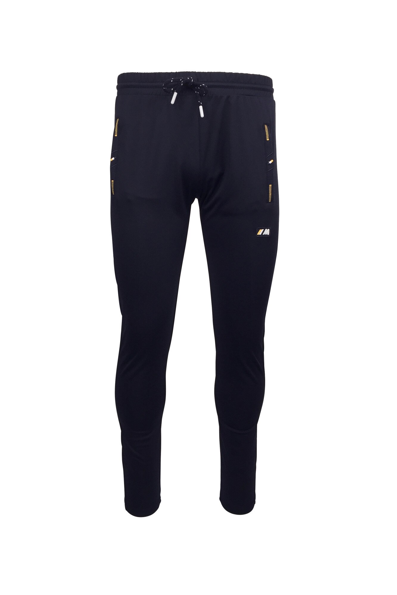 Pantaloni trening barbat, Univers Fashion, din silon, 2 buzunare laterale si un buzunar la spate cu fermoare, culoare albastru, slim fit