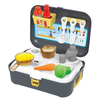 Set ustensile bucatarie cu gentuta pentru depozitare, 22 piese , Multicolor , 3 ani + Set ustensile bucatarie cu gentuta pentru depozitare, 22 piese , Multicolor , 3 ani +