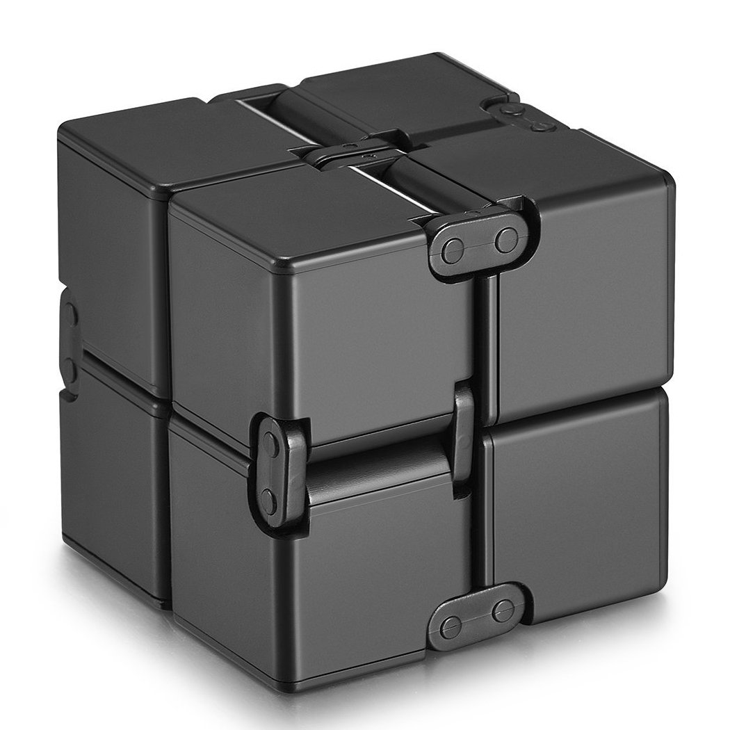 Cub Anti-Stres, Infinity Cube, 4x4x4 cm, Negru