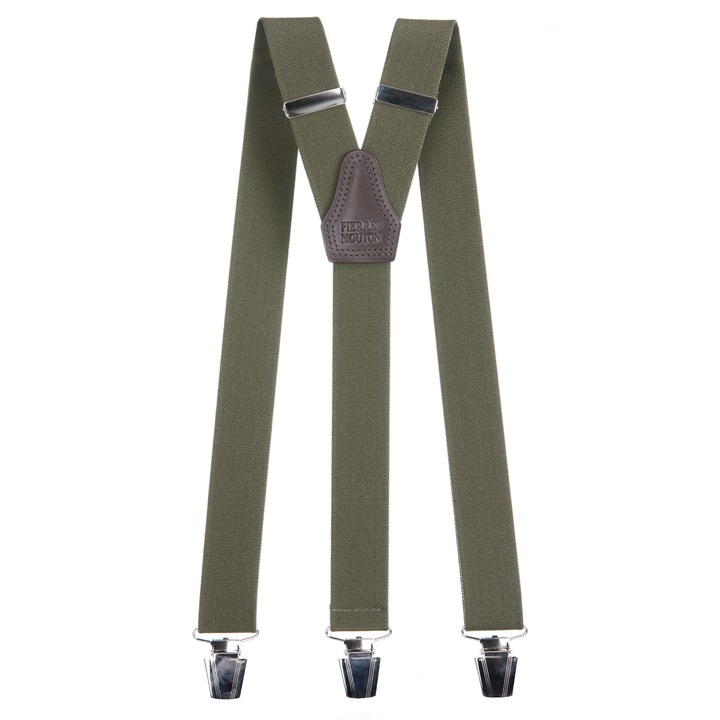 Мъжки презрамки Pierre Mouton, 120 см, Тъмнозелен/Кафяв