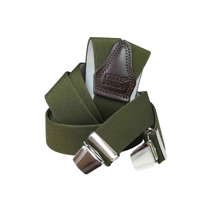 Мъжки презрамки Pierre Mouton, 120 см, Тъмнозелен/Кафяв