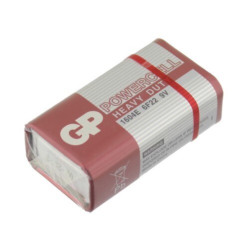 Baterie 6LR61, 9V, zinc-carbon, GP, GP 1604G, T114071