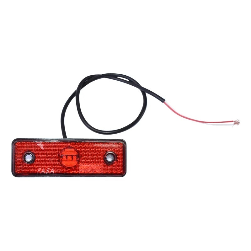 Lampa laterala rosie cu led puternic