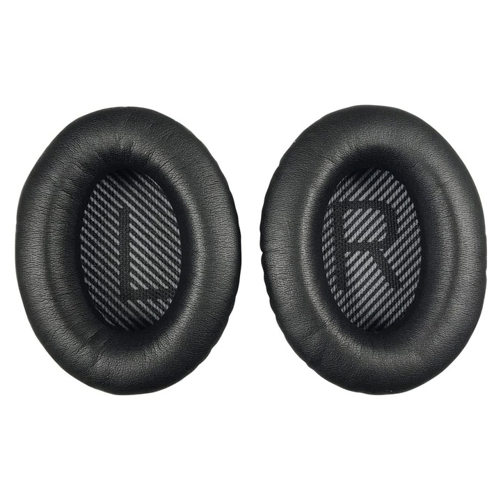 Комплект от 2 гъби за Bose QuietComfort QC2, QC15, QC25, QC35, QC35 II, AE2, AE2i, AE2w, SoundTrue, SoundLink, Over-Ear слушалки, черни