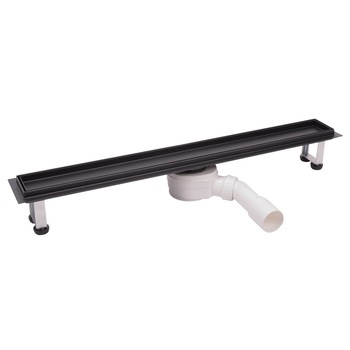 Rigola Dus Inox Ora 800 mm pentru placi ceramice cu Sifon Dn40/50, negru Rigola Dus Inox Ora 800 mm pentru placi ceramice cu Sifon Dn40/50, negru