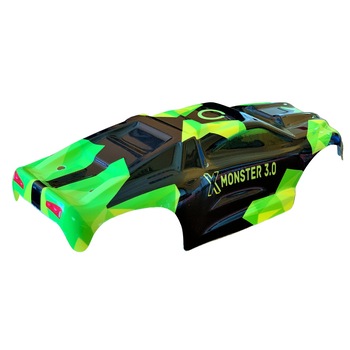 Carcasa masina cu telecomanda RC X-MONSTER 3.0, 45 Km/h, Off-Road Racing Tractiune 4X4, scala 1:18,Verde/Negru Carcasa masina cu telecomanda RC X-MONSTER 3.0, 45 Km/h, Off-Road Racing Tractiune 4X4, scala 1:18,Verde/Negru