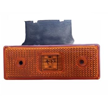 Lampa laterala galbena cu suport 4 LED 12v-24v Lampa laterala galbena cu suport 4 LED 12v-24v