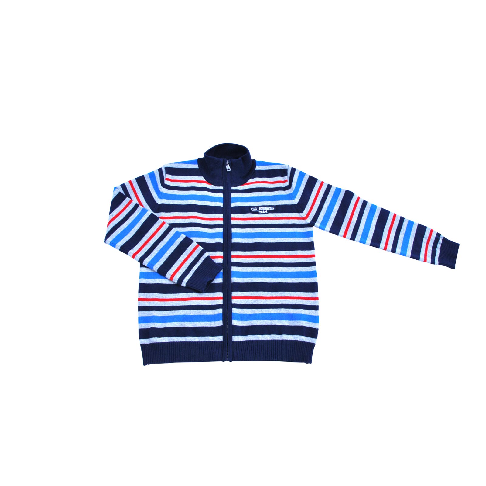 Cardigan multicolor Guess, cu dungi, tricotat, 6 ani