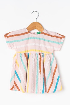 United Colors of Benetton, Rochie evazata cu dungi, Multicolora, 68 CM United Colors of Benetton, Rochie evazata cu dungi, Multicolora, 68 CM