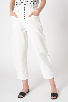 United Colors of Benetton, Blugi relaxed fit Shirley, Alb United Colors of Benetton, Blugi relaxed fit Shirley, Alb