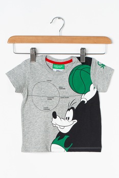 United Colors of Benetton, Tricou cu imprimeu grafic, Gri/Negru/Verde United Colors of Benetton, Tricou cu imprimeu grafic, Gri/Negru/Verde