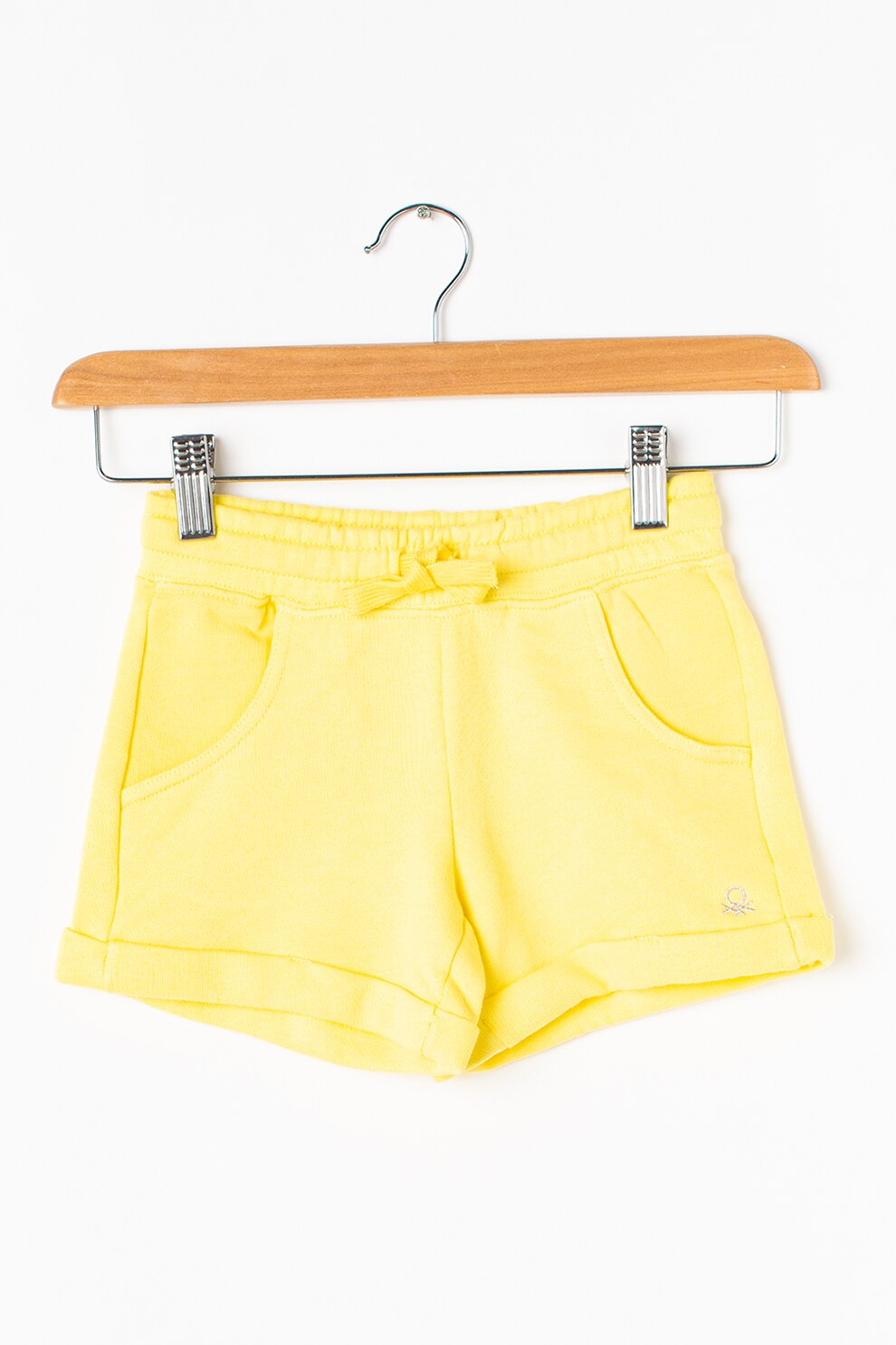 United Colors of Benetton, Pantaloni sport scurti cu snur, Galben