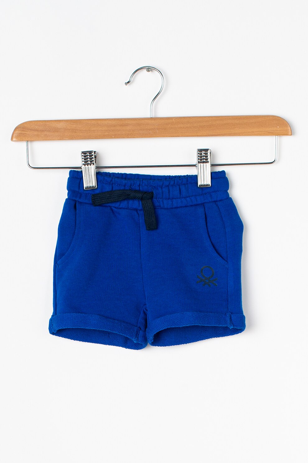 United Colors of Benetton, Pantaloni scurti cu snur contrastant, Albastru royal