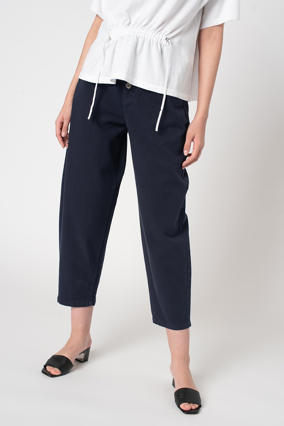 United Colors of Benetton, Blugi relaxed fit Shirley, Albastru inchis