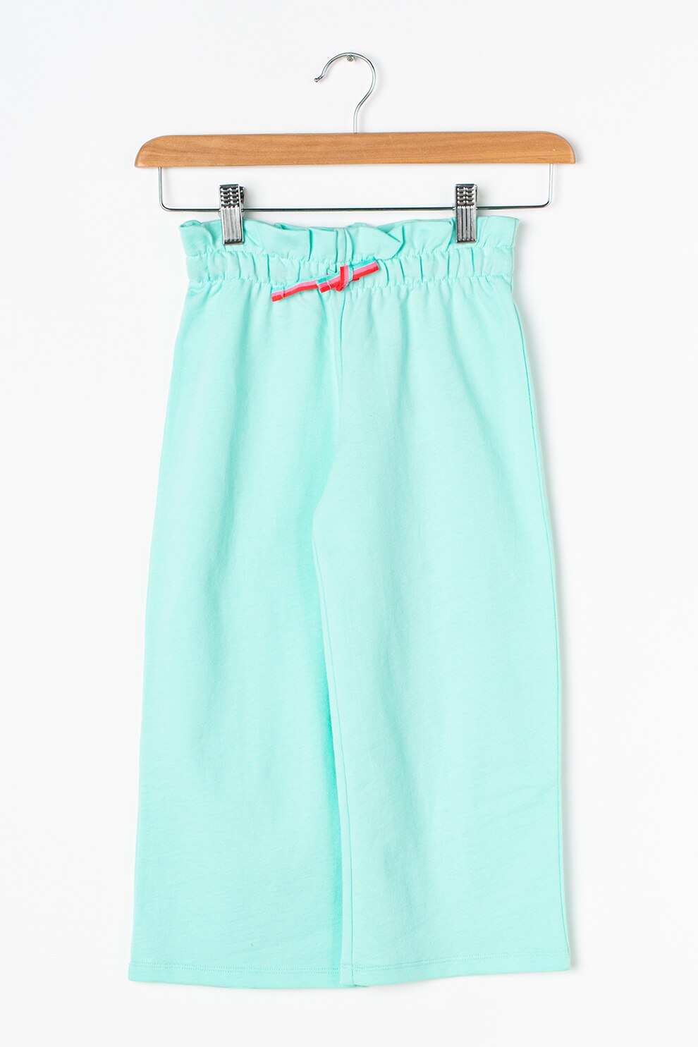 United Colors of Benetton, Pantaloni din jerseu, cu croiala ampla si talie elastica, Verde menta