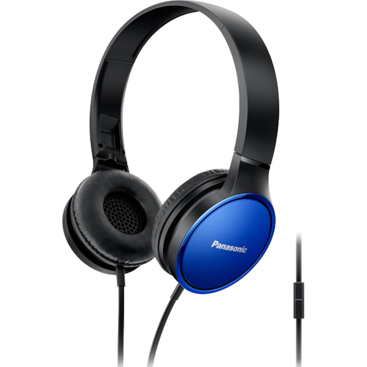 Аудио слушалки Panasonic RP-HF300ME-A, Микрофон, Сини/Blue