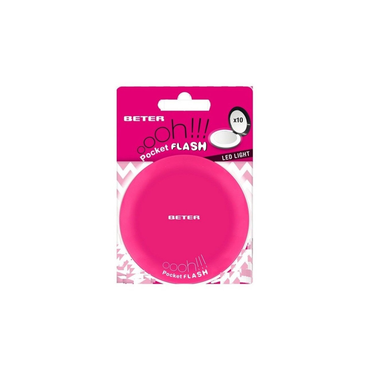 Oglinda Cosmetica de Buzunar Ohh! Beter Fucsia, 10,0 x 14,0 x 1,5
