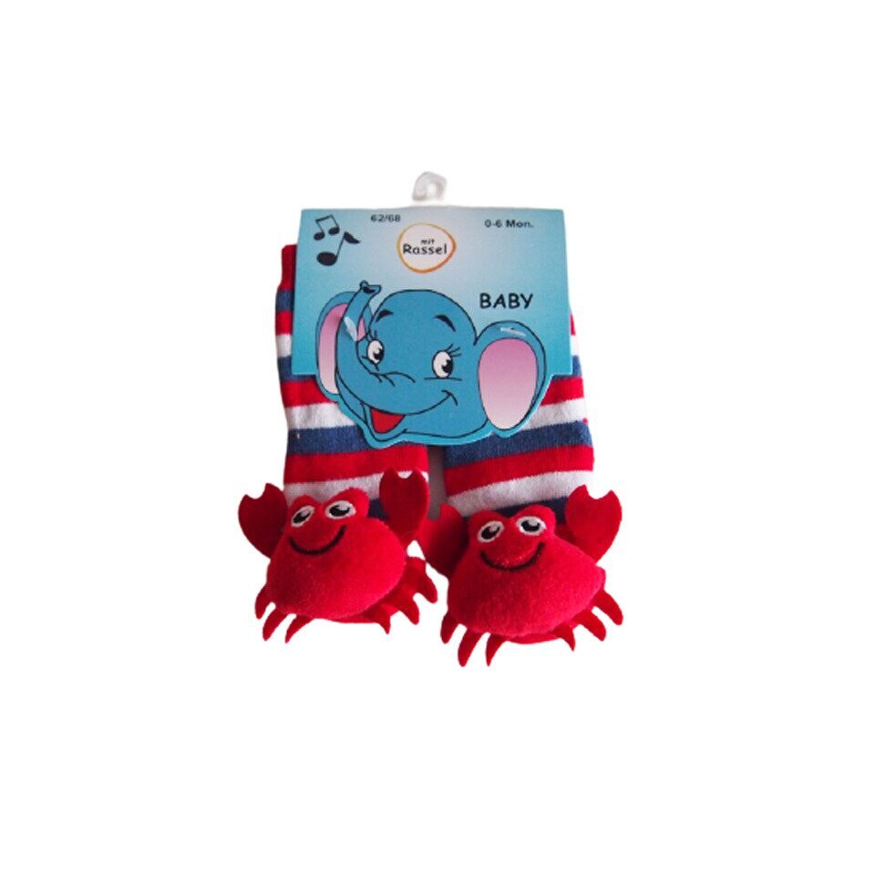 Sosete antiderapante, Rassel, rosu cu crab 16-17